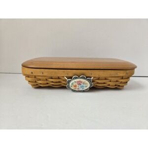 Longaberger Basket 2003 Mothers Day Special Things w/ lid and tie on